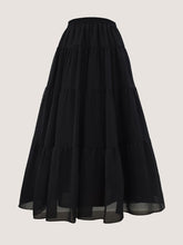 YUNA - 4 TIERED BLACK CHIFFON SKIRT
